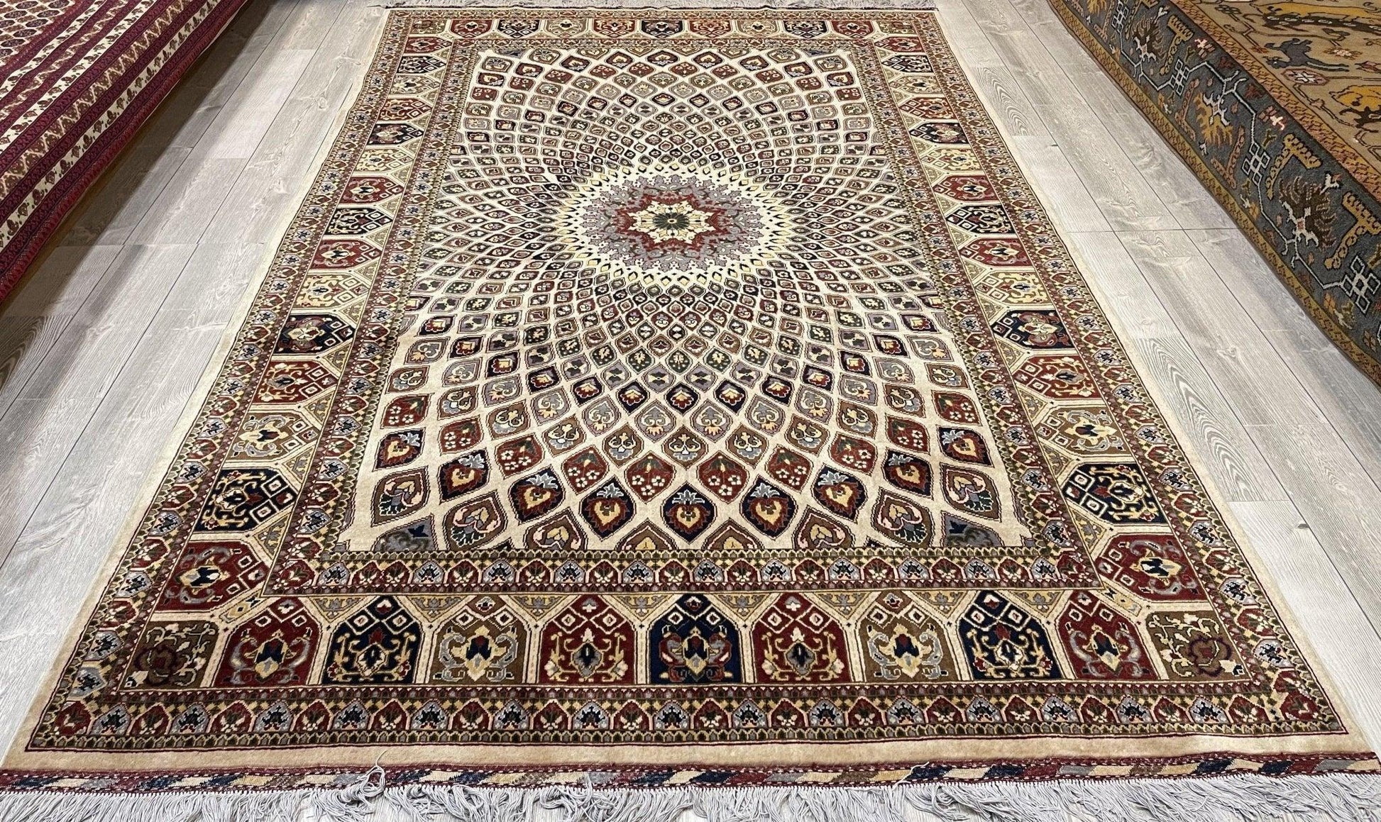 Handmade Afghani Gumbad Dome Area Rug 7x10 ft - Nuvé