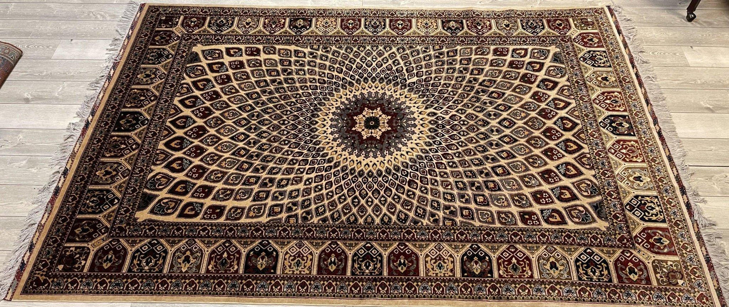 Handmade Afghani Gumbad Dome Area Rug 7x10 ft - Nuvé