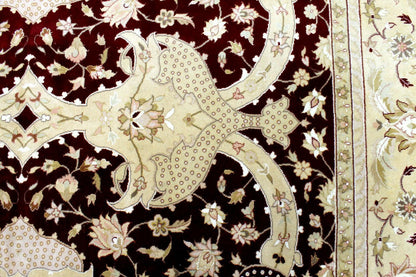 Hand-Knotted Pak-Ziegler Wool Rug – 8'7" x 11'7" – Traditional Design, Warm Earth Tones - Nuvé