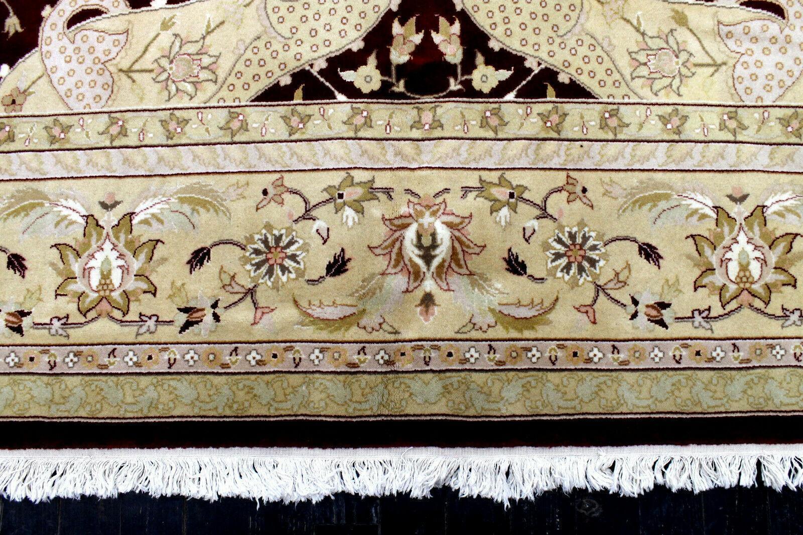 Hand-Knotted Pak-Ziegler Wool Rug – 8'7" x 11'7" – Traditional Design, Warm Earth Tones - Nuvé