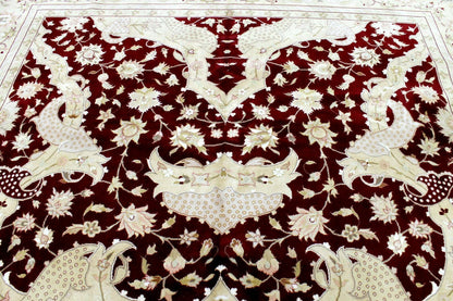 Hand-Knotted Pak-Ziegler Wool Rug – 8'7" x 11'7" – Traditional Design, Warm Earth Tones - Nuvé