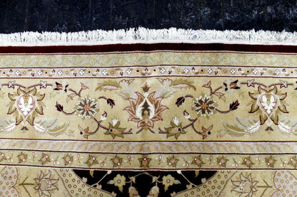 Hand-Knotted Pak-Ziegler Wool Rug – 8'7" x 11'7" – Traditional Design, Warm Earth Tones - Nuvé