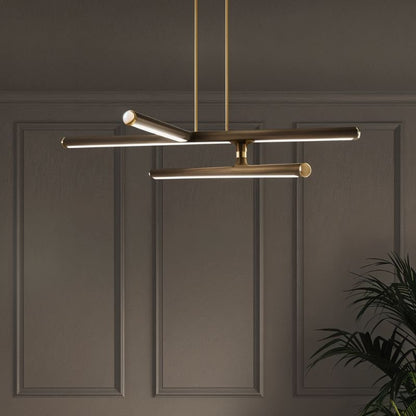 Harbin pendant light by Residence Supply featuring a sleek modern design with a metal shade hanging from a cord.