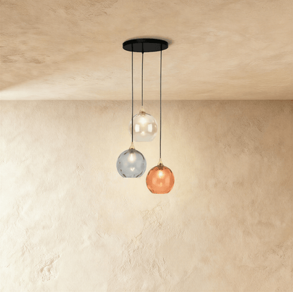 Modern Hea pendant light by Residence Supply featuring a sleek design with a metallic finish and adjustable hanging cords.