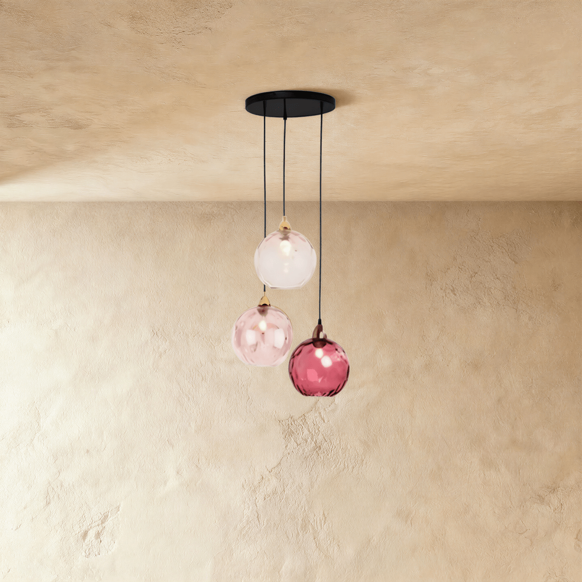 Modern Hea Pendant Light from Residence Supply featuring a sleek design with a white shade hanging from a black cord.