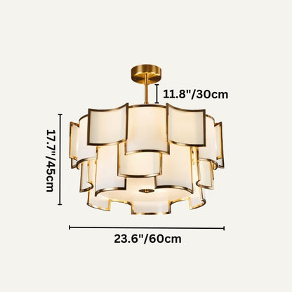 Hiraj chandelier by Residence Supply featuring a modern geometric design with metal and glass elements for elegant lighting.