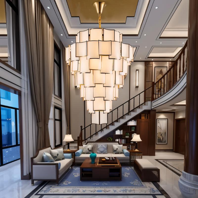 Hiraj chandelier by Residence Supply featuring a modern geometric design with metal and glass elements.