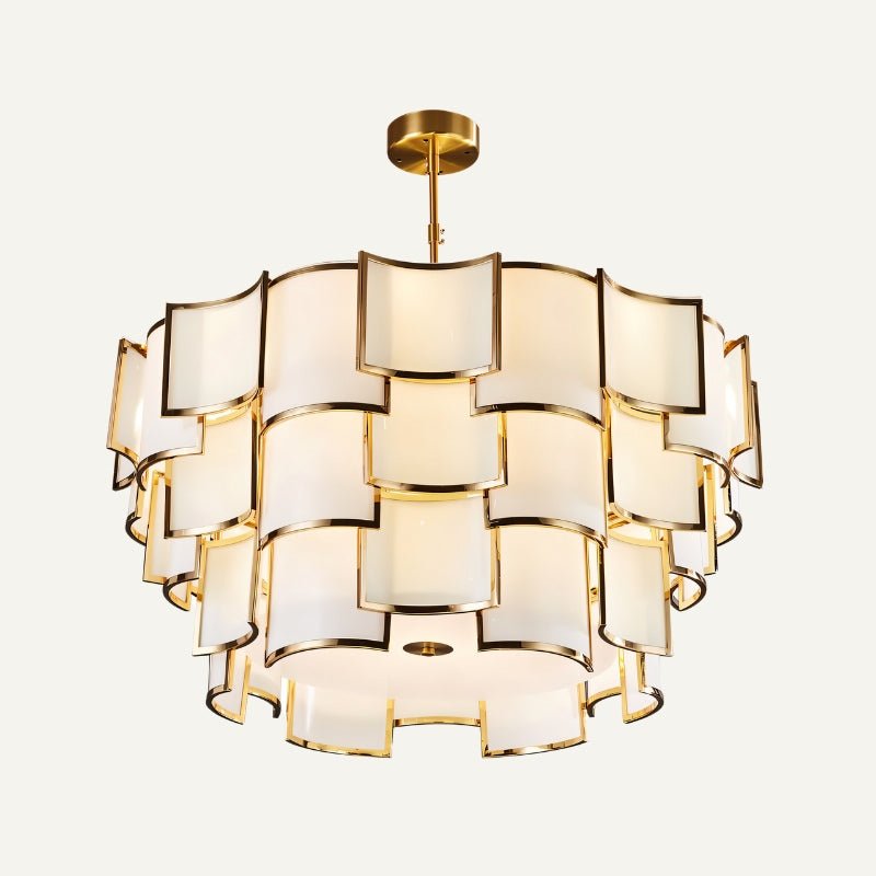 Elegant Hiraj chandelier by Residence Supply featuring intricate metalwork and multiple hanging lights for sophisticated lighting.