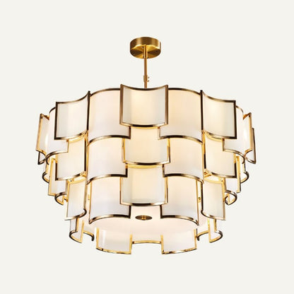 Elegant Hiraj chandelier by Residence Supply featuring intricate metalwork and multiple hanging lights for sophisticated lighting.