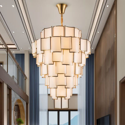 Hiraj chandelier by Residence Supply featuring intricate metalwork and multiple hanging lights for elegant interior lighting.