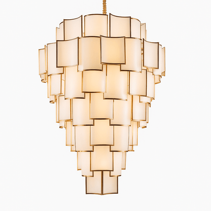 Hiraj chandelier by Residence Supply featuring intricate metalwork and multiple hanging light fixtures for elegant home lighting.