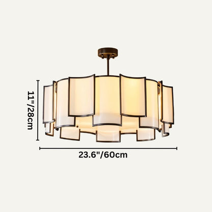 Hiraj chandelier by Residence Supply featuring a modern geometric design with metal and glass elements.