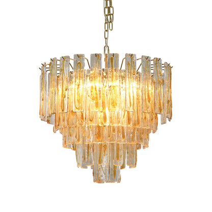 Honey Rectangular Glass Chandelier