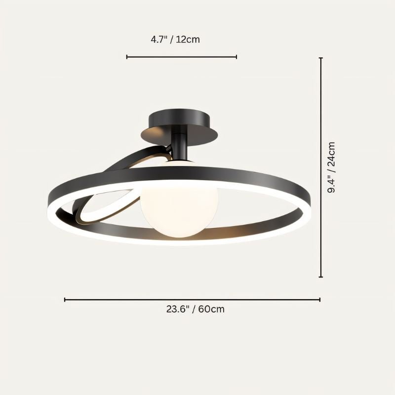 Modern Hring Ceiling Light by Residence Supply, featuring a sleek circular design with integrated LED illumination.