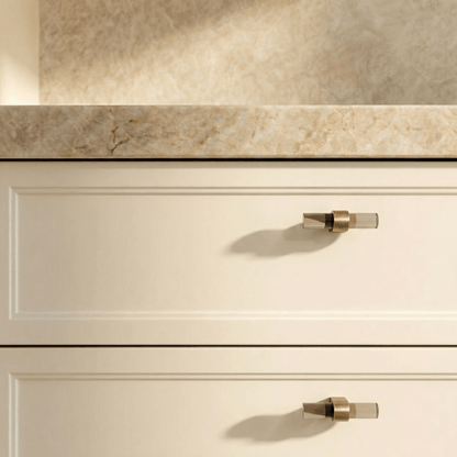 Hyle knob and pull bar from Residence Supply, made of metal with a sleek finish, designed for cabinet hardware in home and garden.
