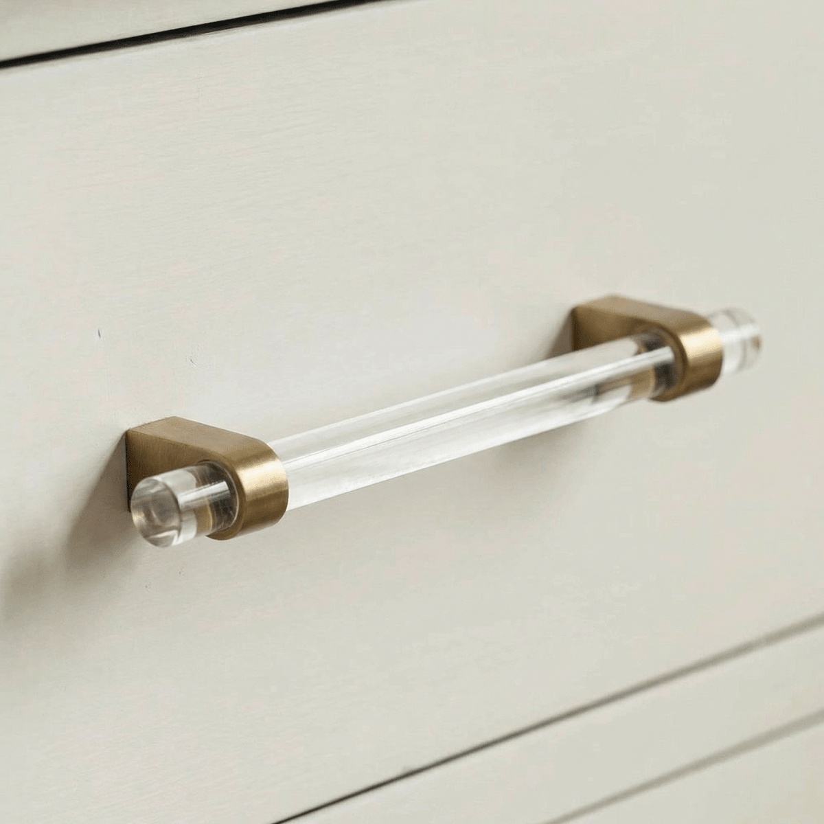 Hyle knob and pull bar by Residence Supply, modern cabinet hardware for kitchen or bathroom cabinets.
