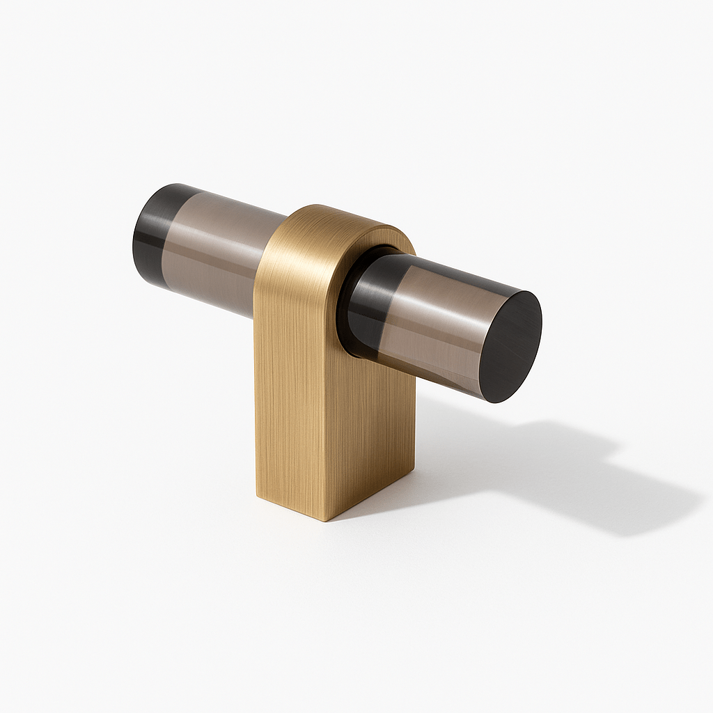 Hyle knob and pull bar from Residence Supply, stylish cabinet hardware for kitchen or furniture drawers and cabinets.
