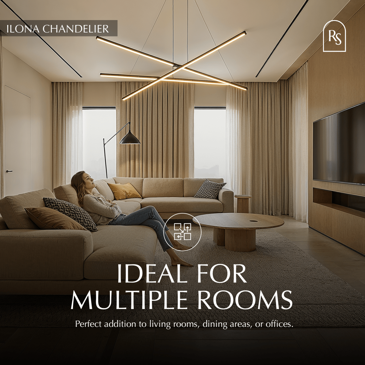 Elegant Ilona Chandelier by Residence Supply featuring multiple glass shades and intricate metal detailing for a stylish lighting fixture.