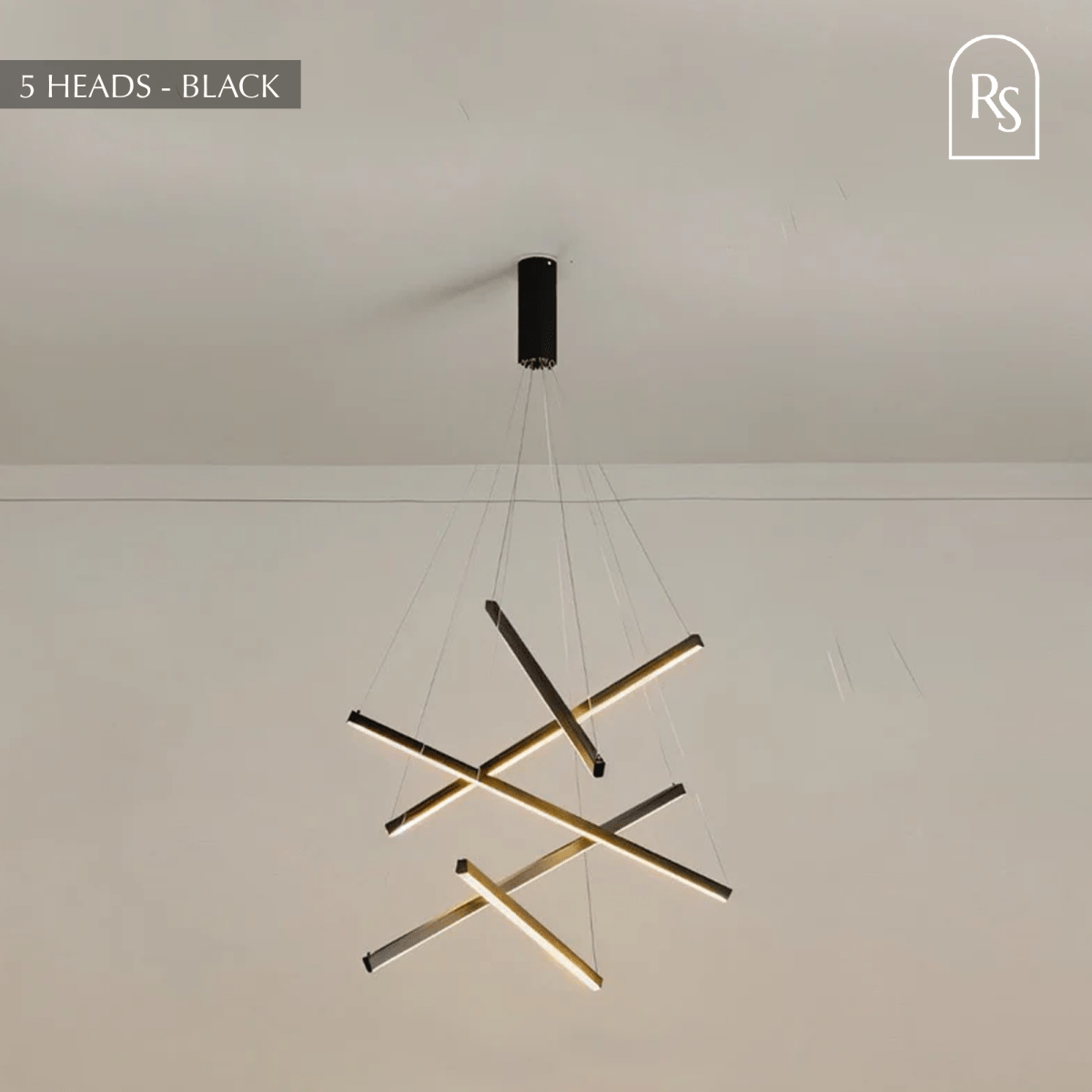 Ilona chandelier by Residence Supply with elegant metal frame and multiple hanging crystal accents for sophisticated lighting.