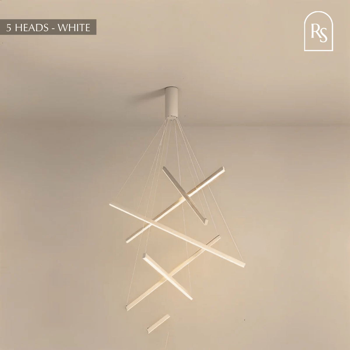 Ilona chandelier by Residence Supply featuring a modern design with multiple glass and metal light fixtures.