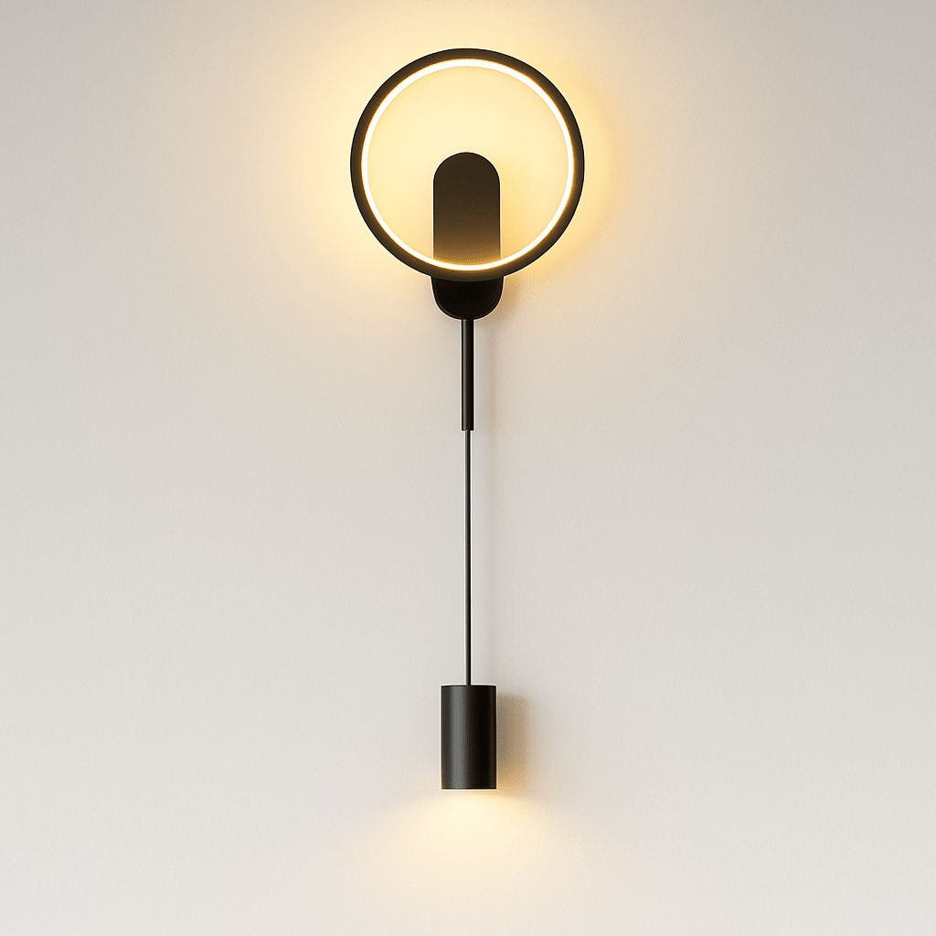 Imrat wall lamp by Residence Supply featuring a modern design with a sleek metal finish and adjustable arm for versatile lighting.