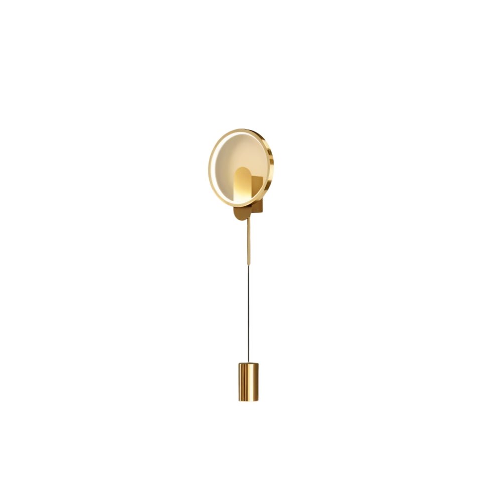 Modern gold Imrat Wall Lamp by Residence Supply, featuring sleek design and contemporary lighting for stylish interior decor.