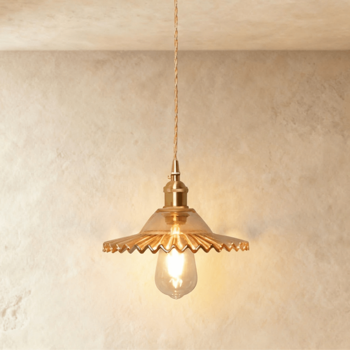 Residence Supply Isabel Pendant Light hanging fixture with a modern design and clear glass shade.