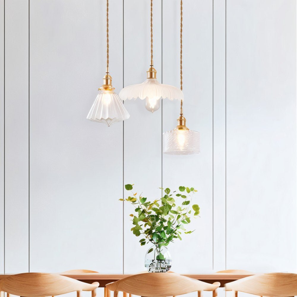 Isabel Pendant Light by Residence Supply featuring a modern, sleek design with a clear glass shade and metal fixture.