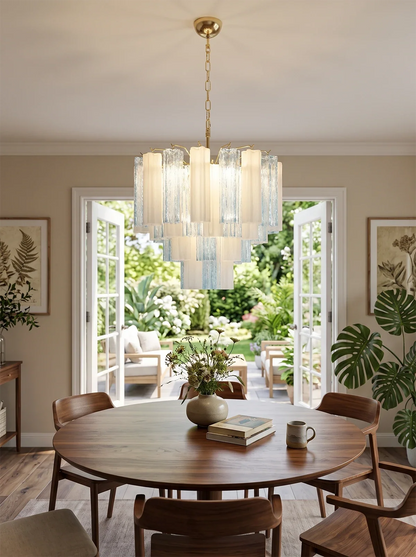 Anwen Two-Tone Glass Tube Chandelier