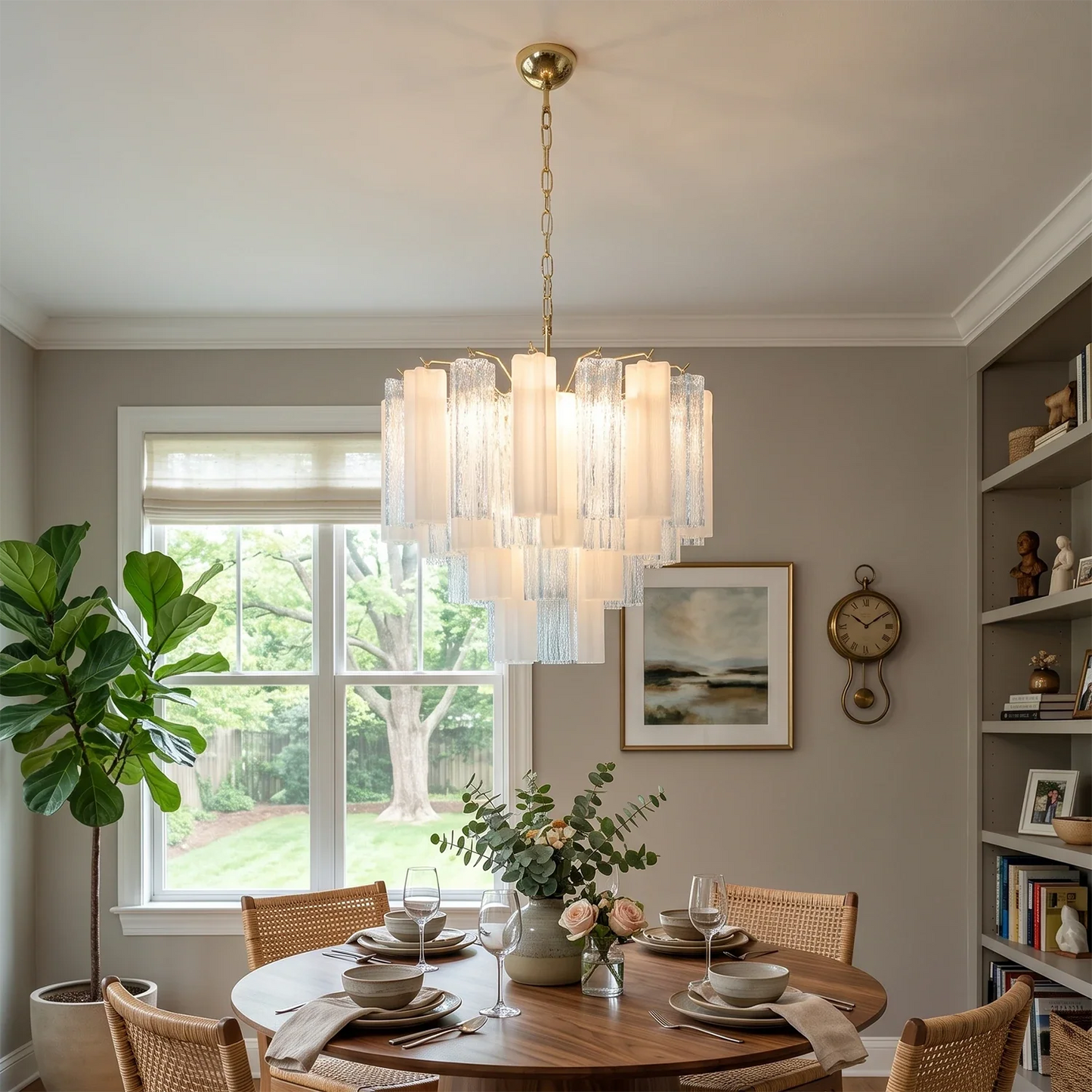 Anwen Two-Tone Glass Tube Chandelier