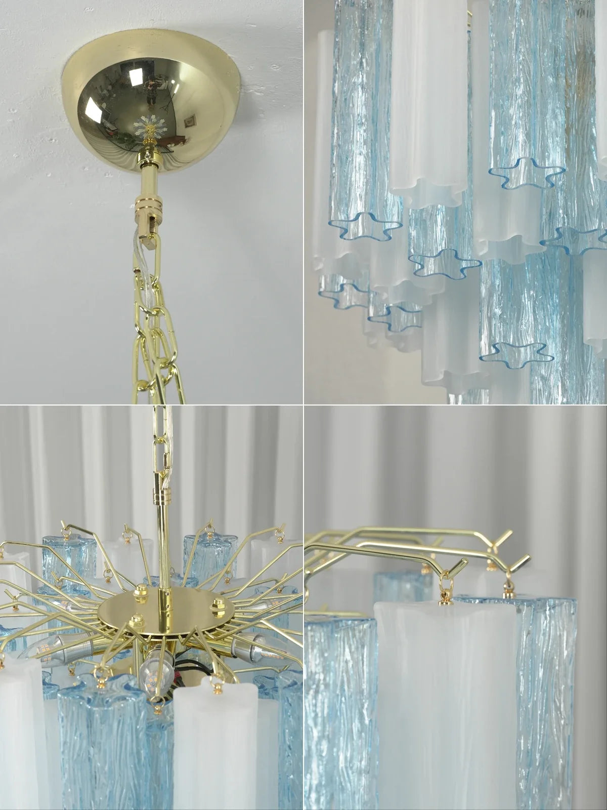 Anwen Two-Tone Glass Tube Chandelier