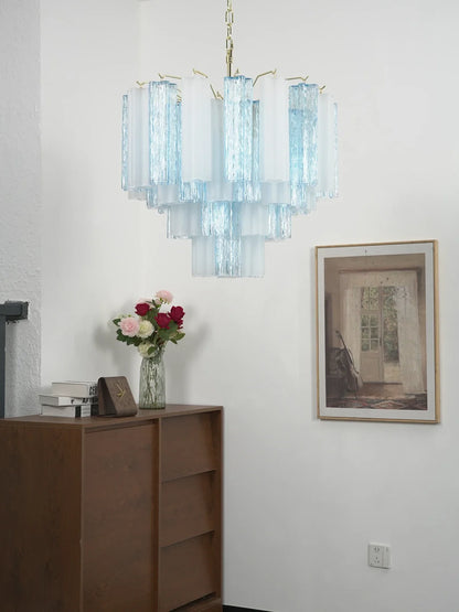 Anwen Two-Tone Glass Tube Chandelier