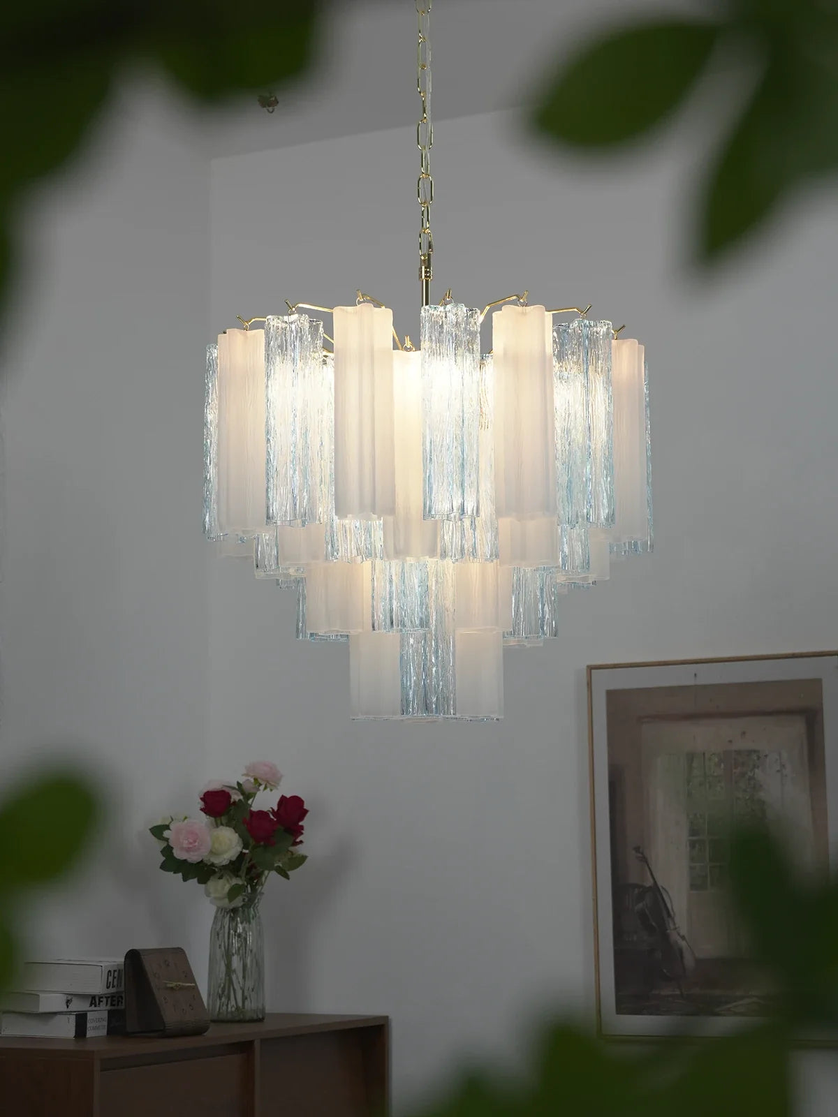 Anwen Two-Tone Glass Tube Chandelier
