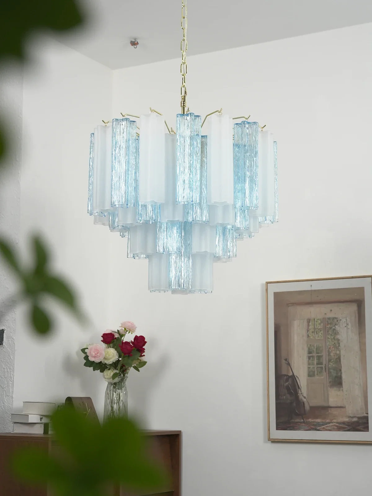 Anwen Two-Tone Glass Tube Chandelier