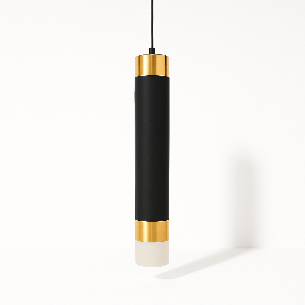 Ivanna Pendant Light by Residence Supply, modern hanging light fixture with a sleek design and decorative metal accents.