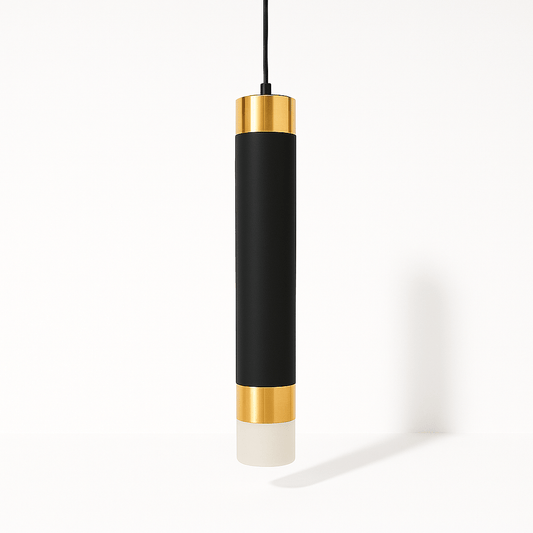 Ivanna Pendant Light by Residence Supply, modern hanging light fixture with a sleek design and decorative metal accents.