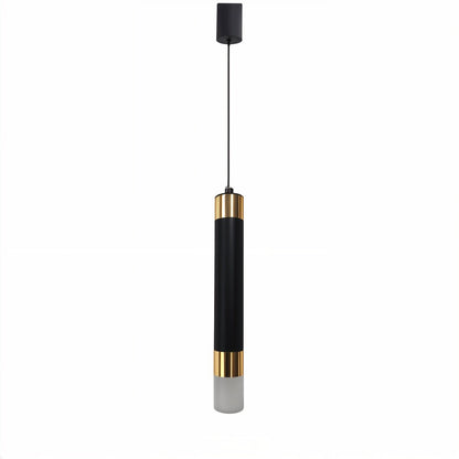 Ivanna Pendant Light by Residence Supply hanging from ceiling, featuring a sleek modern design with a metal and glass shade.