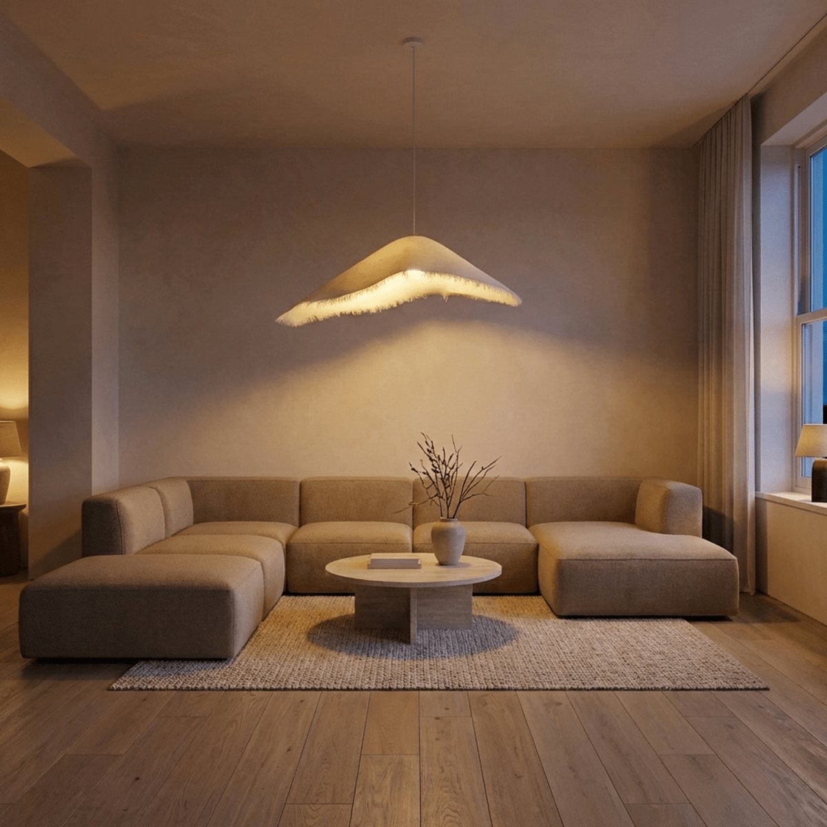 Modern Jairo Pendant Light by Residence Supply, featuring a sleek design with a metal frame and glass shade for stylish illumination.