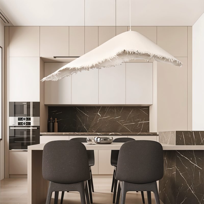 Modern Jairo Pendant Light by Residence Supply featuring a sleek metal design and warm ambient lighting.