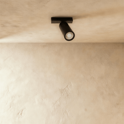 Residence Supply Janae Track Light System with adjustable spotlights mounted on a sleek black track for modern lighting.