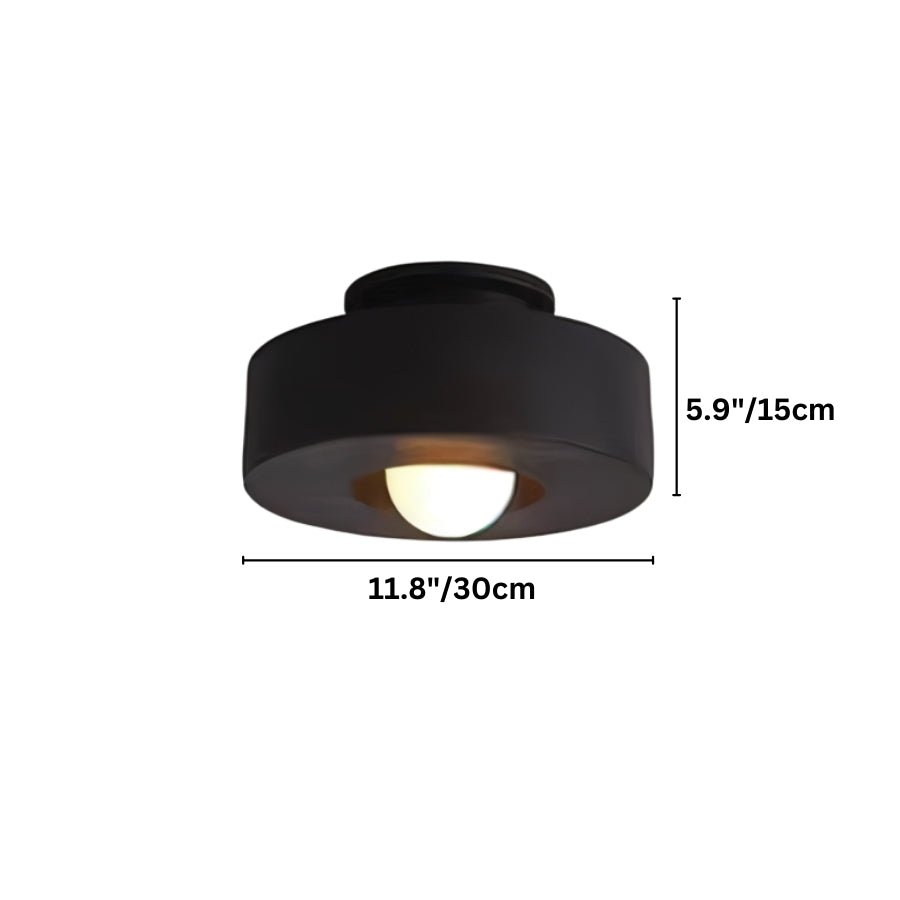 Black Julish Ceiling Light by Residence Supply, flush mount design with sleek modern style, suitable for contemporary living spaces.