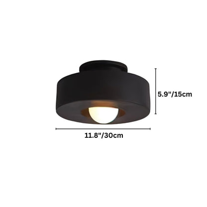Black Julish Ceiling Light by Residence Supply, flush mount design with sleek modern style, suitable for contemporary living spaces.