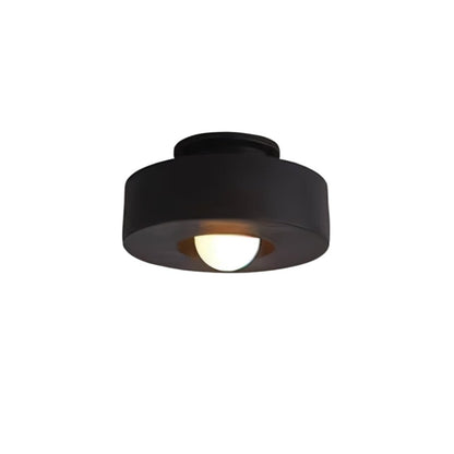Black Julish ceiling light fixture by Residence Supply, flush mount design with a sleek, modern appearance for indoor lighting.