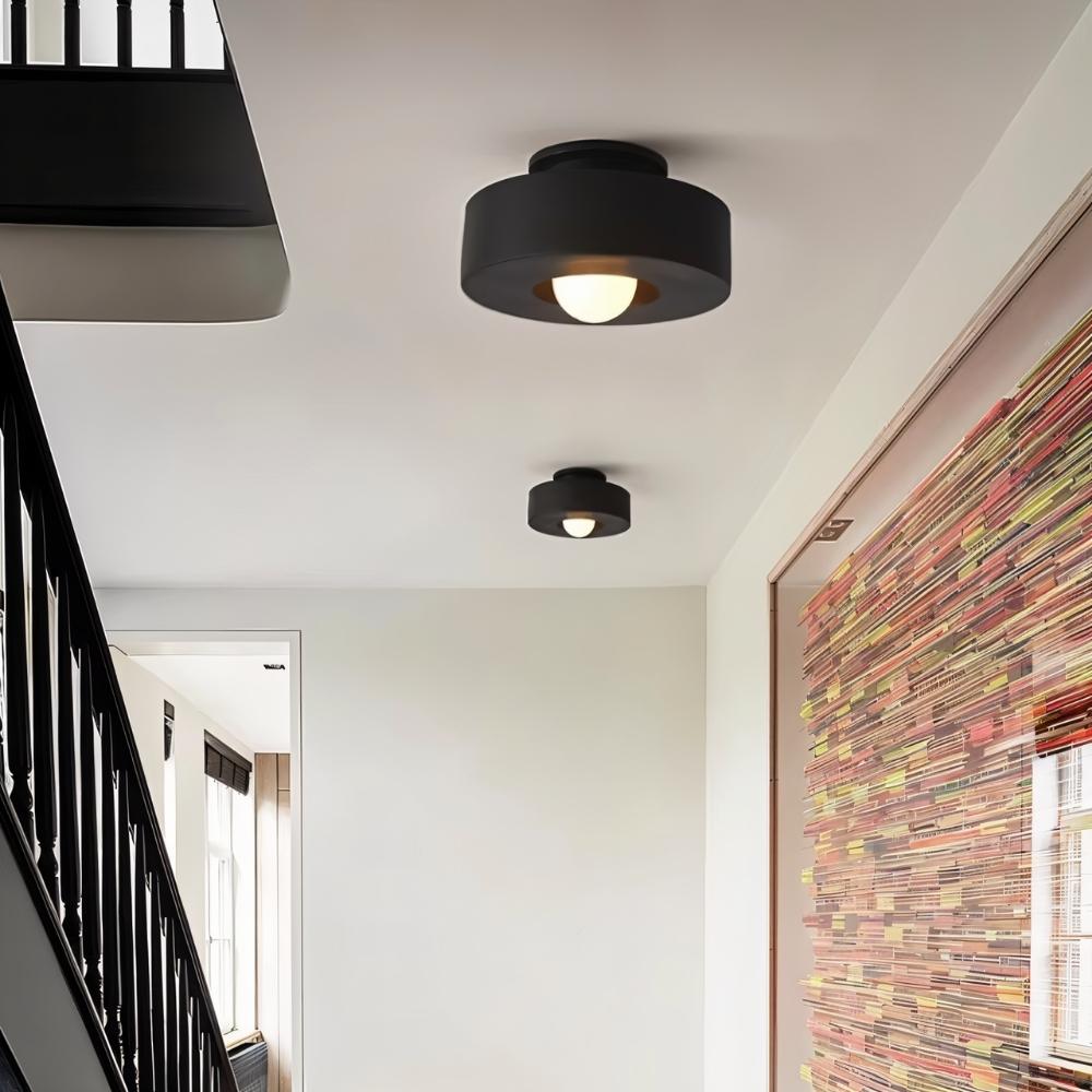 Julish black ceiling light fixture by Residence Supply, designed for hallway installation, with a modern, sleek look.