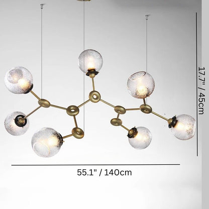 Residence Supply Jyotish indoor chandelier with intricate design, hanging from the ceiling with multiple light fixtures.