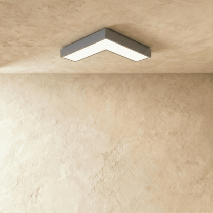 Modern Korner Ceiling Light by Residence Supply featuring a sleek, minimalist design with a round white shade and metal finish.