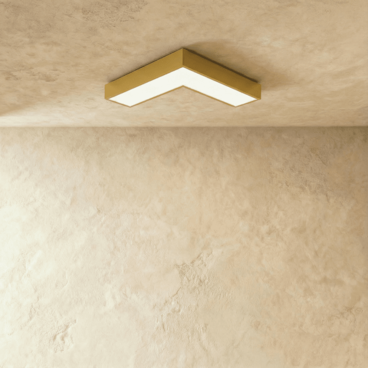 Korner ceiling light by Residence Supply, modern round fixture with sleek design and white finish, mounted on a ceiling.