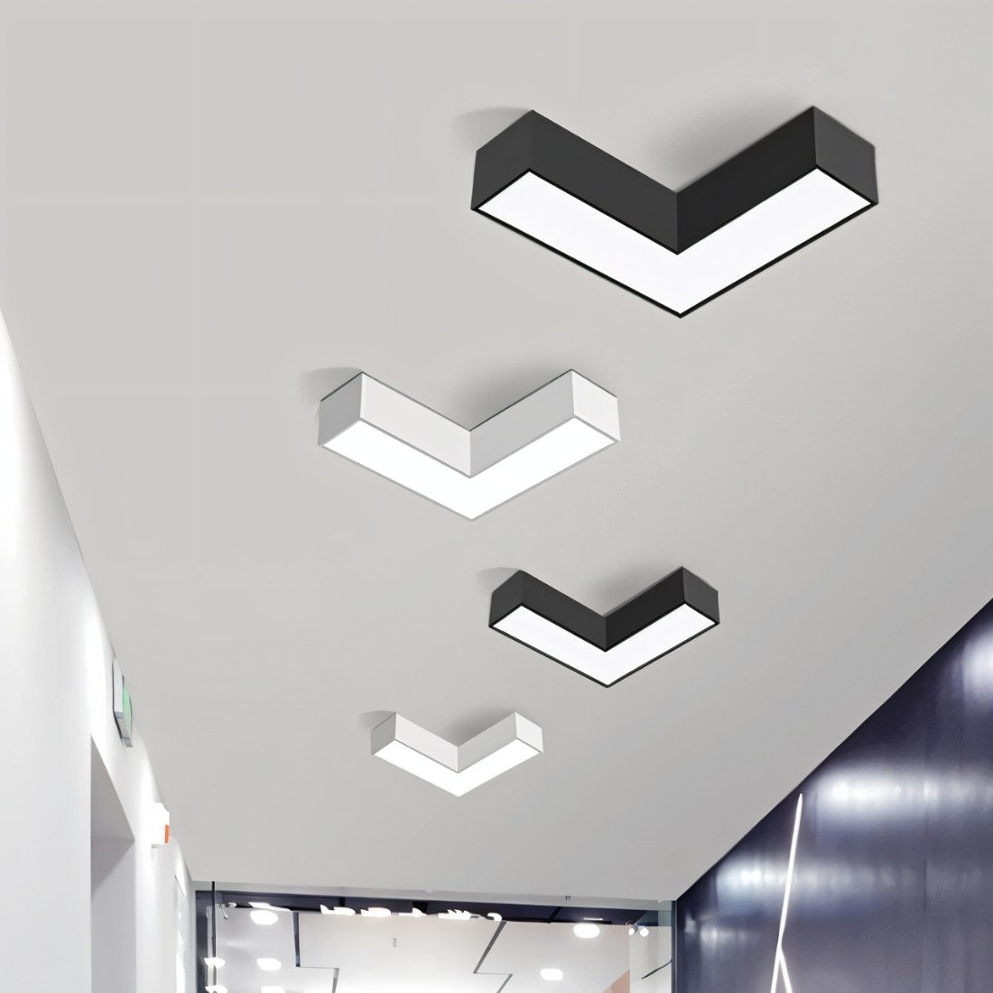 Korner ceiling light by Residence Supply, modern LED fixture with sleek design and matte finish, mounted on a ceiling.