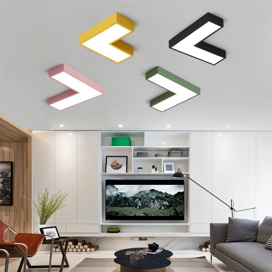 Korner ceiling light by Residence Supply featuring a modern design with a sleek, circular metal frame and integrated LED lighting.