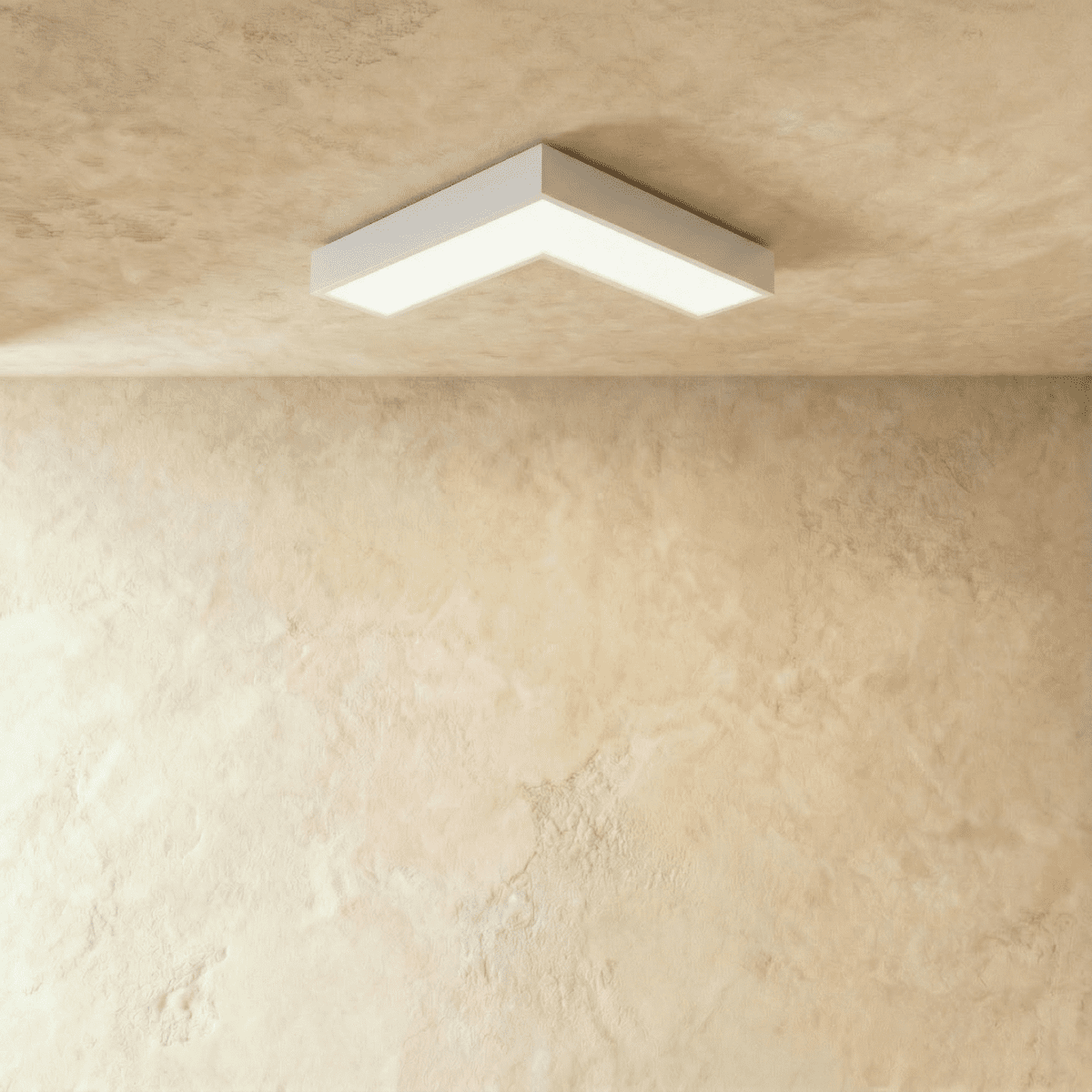 Korner ceiling light by Residence Supply, modern white fixture with sleek design, mounted on ceiling for ambient lighting